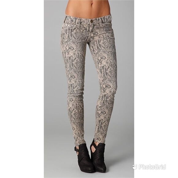 Current/Elliott Boa Print Ankle Skinny Jeans - Picture 2 of 12